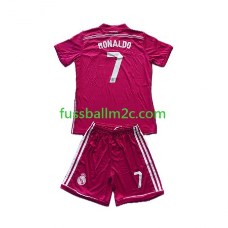 Fußballtrikots Real Madrid Cristiano Ronaldo 7 2014-2015 Retro Kinder Auswärts Trikotsatz